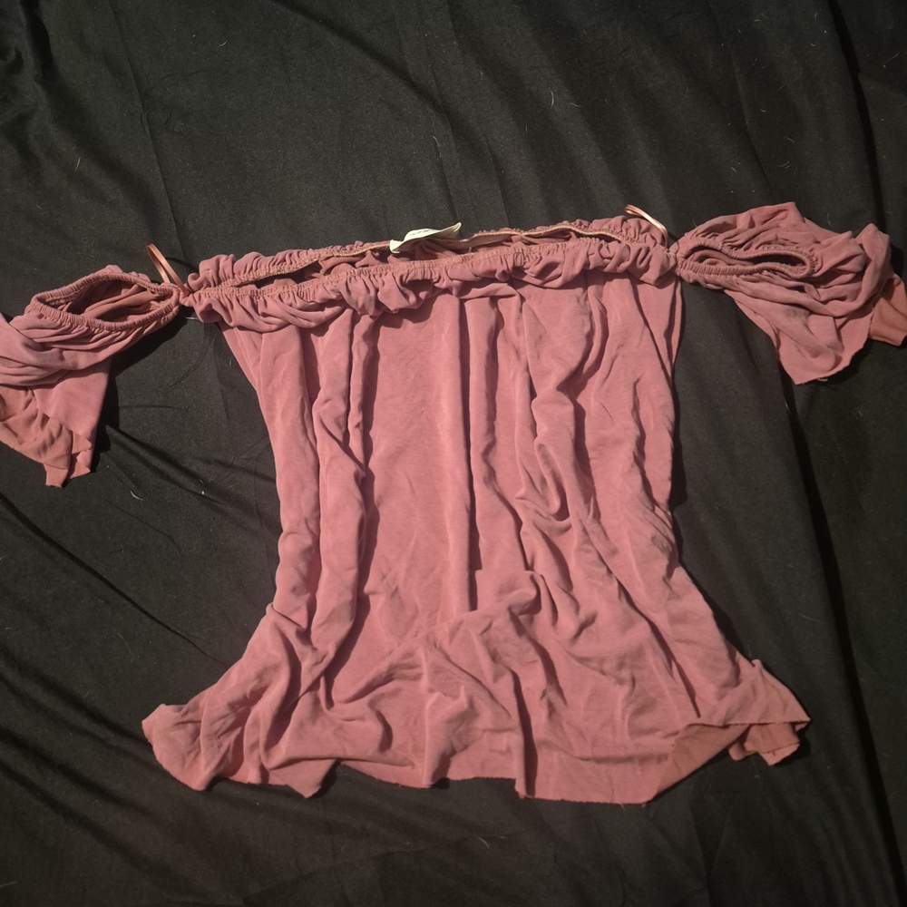 Women's Off-Shoulder Blouse - Pink